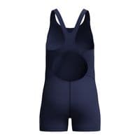 SPEEDO GIRLS SWIMSUIT. ENDURANCE+ NAVY LEGSUIT SPLASHBACK SWIMMING COSTUME W26