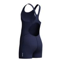 SPEEDO GIRLS SWIMSUIT. ENDURANCE+ NAVY LEGSUIT SPLASHBACK SWIMMING COSTUME W26