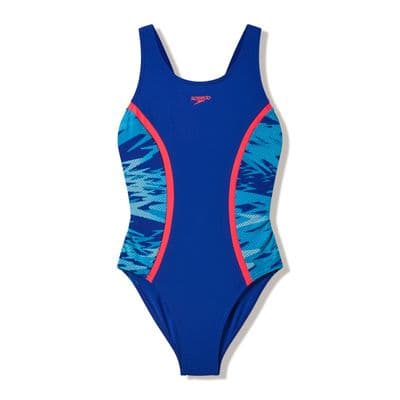 SPEEDO GIRLS SWIMSUIT.HYPERBOOM SPLICE MUSCLEBACK ENDURANCE SWIMMING COSTUME W26