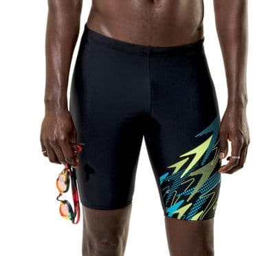 SPEEDO MENS MEDLEY LOGO JAMMERS.NEW ENDURAFLEX BLACK SWIM TRUNKS SWIMMERS W26