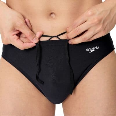 SPEEDO MENS SWIMMING BRIEFS.BLACK SOLID PERFORMANCE ENDURASOFT TRUNK SWIMMER S26
