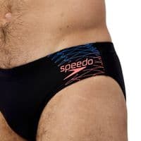 SPEEDO MENS SWIMMING BRIEFS.NEW 7cm MEDLEY LOGO BLACK SWIM TRUNKS SWIMMERS W25