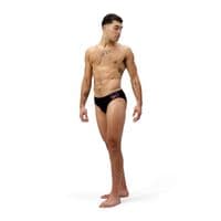 SPEEDO MENS SWIMMING BRIEFS.NEW 7cm MEDLEY LOGO BLACK SWIM TRUNKS SWIMMERS W25