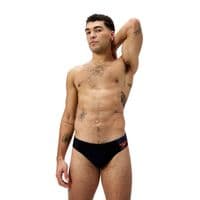 SPEEDO MENS SWIMMING BRIEFS.NEW 7cm MEDLEY LOGO BLACK SWIM TRUNKS SWIMMERS W25