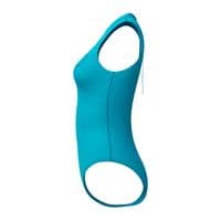 SPEEDO WOMENS HYDRASUIT SWIMSUIT.ZIPPED BLUE BUST SUPPORT SWIMMING COSTUME S26