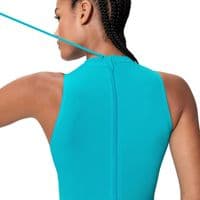 SPEEDO WOMENS HYDRASUIT SWIMSUIT.ZIPPED BLUE BUST SUPPORT SWIMMING COSTUME S26