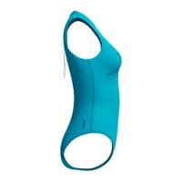 SPEEDO WOMENS HYDRASUIT SWIMSUIT.ZIPPED BLUE BUST SUPPORT SWIMMING COSTUME S26