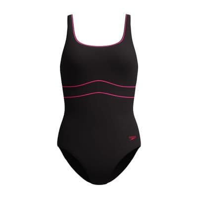 SPEEDO WOMENS SWIMSUIT.BLACK CONTOUR ECLIPSE SHAPING BUST SUPPORT COSTUME W26