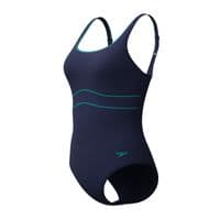 SPEEDO WOMENS SWIMSUIT.NAVY CONTOUR ECLIPSE SHAPING BUST SUPPORT COSTUME S26