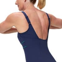 SPEEDO WOMENS SWIMSUIT.NAVY CONTOUR ECLIPSE SHAPING BUST SUPPORT COSTUME S26