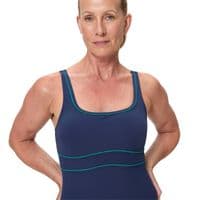 SPEEDO WOMENS SWIMSUIT.NAVY CONTOUR ECLIPSE SHAPING BUST SUPPORT COSTUME S26