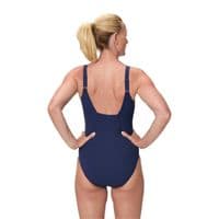 SPEEDO WOMENS SWIMSUIT.NAVY CONTOUR ECLIPSE SHAPING BUST SUPPORT COSTUME S26
