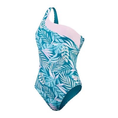 SPEEDO WOMENS SWIMSUIT.NEW ASYMMETRIC BLUE OFF SHOULDER SWIMMING COSTUME S24 (1)