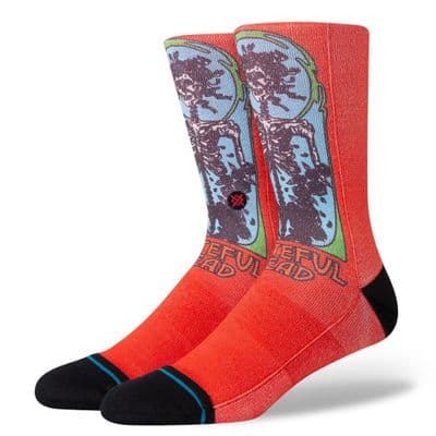 STANCE FUL CREW SOCKS.NEW GRATEFUL DEAD RED SKELETON CUSHION SIZE UK 6 - 13 S23