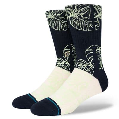 STANCE HAIKU GARDEN CREW SOCKS.NEW BLACK INFIKNIT HAWAII SIZE UK 6 - 13 S23