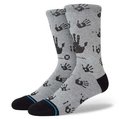 STANCE HOUSE OF MANDELA CREW SOCKS.NEW GREY NELSON INFIKNIT CALF UK 6 - 13 W22 .