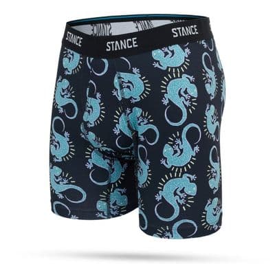 STANCE MENS BOXER BRIEF.NEW GECKO BLACK PATTERNED POLY SHORTS UNDERWEAR S26