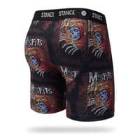 STANCE MENS BOXER BRIEF.NEW MISFITS BLACK PATTERNED SHORTS BAND UNDERWEAR W25