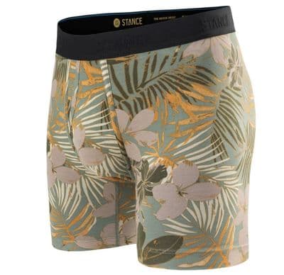 STANCE MENS BOXER BRIEF.NEW POIPU GREEN FLORAL BUTTERBLEND SHORTS UNDERWEAR W26