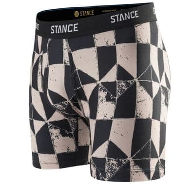 STANCE MENS BOXER BRIEF.NEW SHATTER GREY PATTERNED POLY SHORTS UNDERWEAR W26