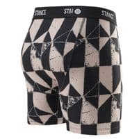 STANCE MENS BOXER BRIEF.NEW SHATTER GREY PATTERNED POLY SHORTS UNDERWEAR W26
