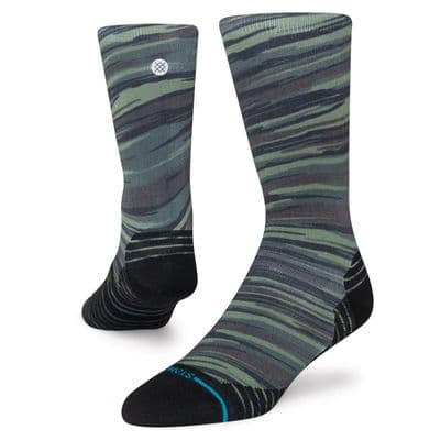 STANCE SLANT CREW SOCKS.NEW INFIKNIT CAMO GREEN PATTERNED RUN UK 6 - 8.5 S24