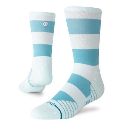 STANCE STACKED UP CREW SOCKS.NEW TEAL STRIPED RUN ATHLETIC SIZE UK 6 - 16 S25