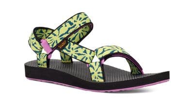 TEVA WOMENS SANDALS.NEW UNIVERSAL BEACH FLORAL WILD LIME FLIP FLOP VEGAN S24