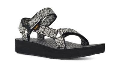 TEVA WOMENS SANDALS.NEW UNIVERSAL MIDFORM BOHO WHITE BLACK VEGAN HIKING S24