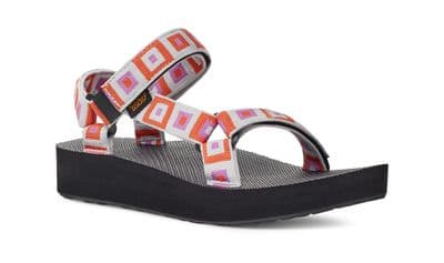 TEVA WOMENS SANDALS.NEW UNIVERSAL MIDFORM RETRO SQUARES PATTERN VEGAN HIKING S24