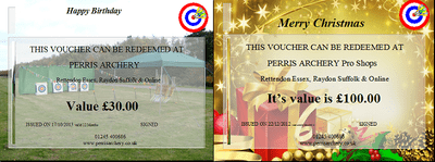Perris Archery Gift Vouchers from £5.00