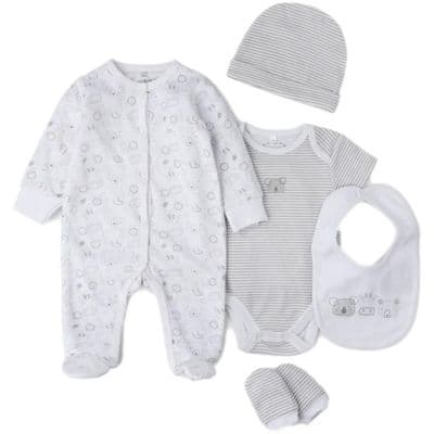 BABY ANIMALS VELOUR 5 PIECE GIFT SET - Newborn