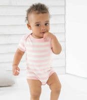 Baby Pink Stripy Bodysuit  - Baby Clothing - Baby Accessories