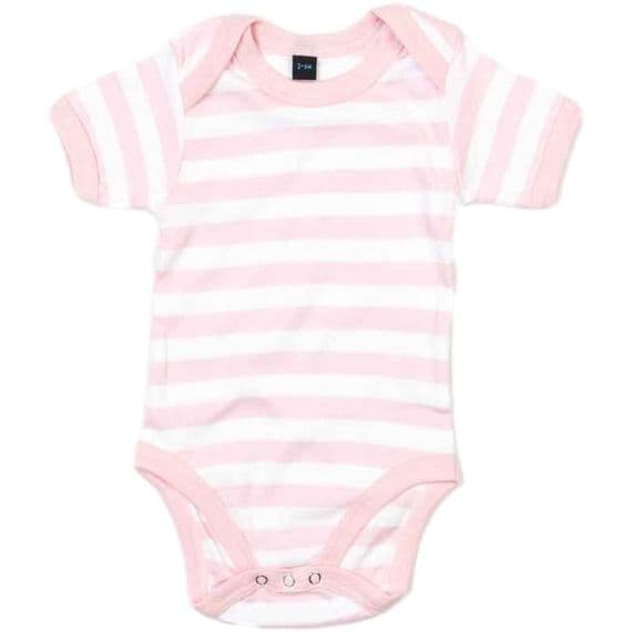 Baby Pink Stripy Bodysuit  - Baby Clothing - Baby Accessories