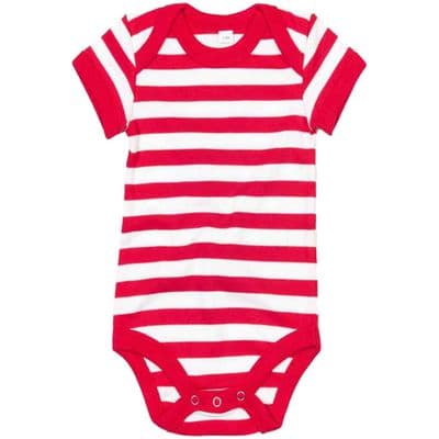 Baby Stripy Red Bodysuit  0-3 months