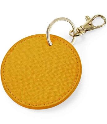 Luxury Keyring Key Clip Circle - Mustard
