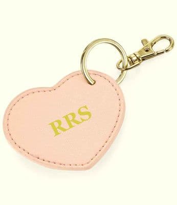 Luxury Keyring Key Clip Heart - Peach