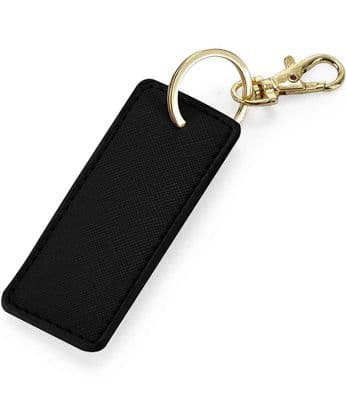 Luxury Keyring Key Clip Rectangle -  Black