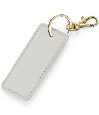Luxury Keyring Key Clip Rectangle -  Soft Grey