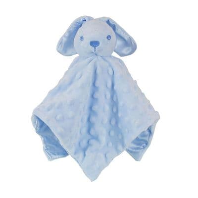 Personalised Baby Comforter Blanket  - Blue Dimple Bunny Rabbit