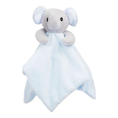 Personalised Baby Comforter Blanket - Blue Elephant