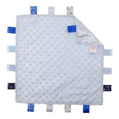 Personalised Baby Comforter Blanket -  Blue Taggie
