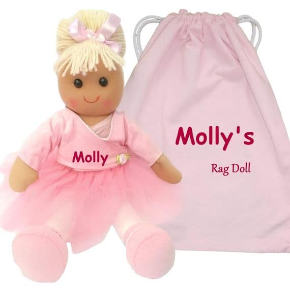 Personalised Ballerina Rag Doll - Custom Soft Body Gift | Personalisedbears