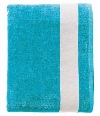 Personalised Beach Towels Blue/White