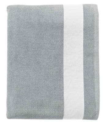 Personalised Beach Towels Grey/White