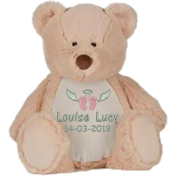 Personalised Teddy Memory Bear - Sympathy Bear - Bereavement Bear