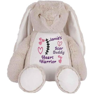 Personalised Beige Scar Buddy Bunny