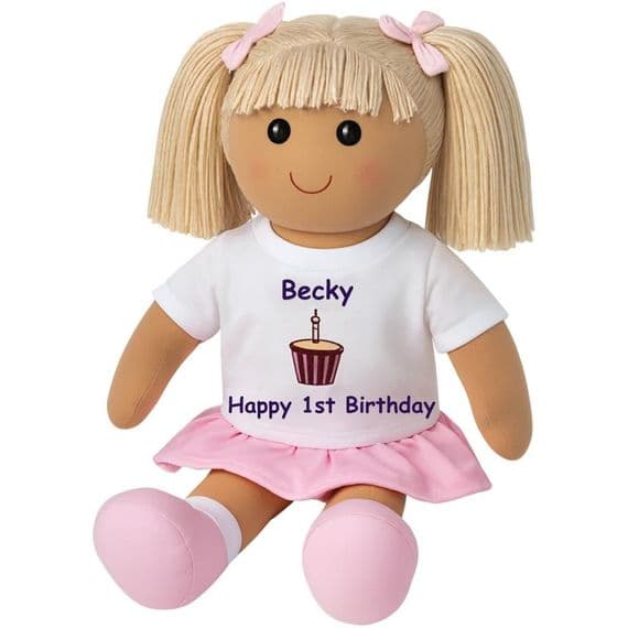 Personalised Rag Doll - Custom Birthday Dolly | Personalised Bears