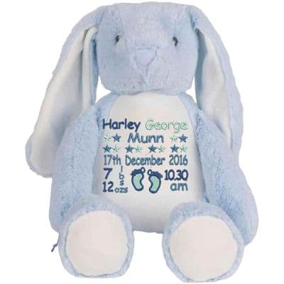 Personalised Blue  Bunny - Baby Design