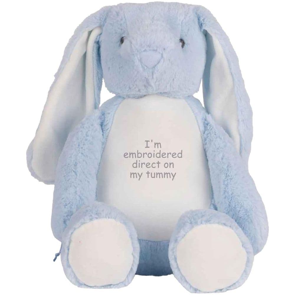 Personalised Bunny Rabbit - Custom Blue Rabbit - Personalised Bears